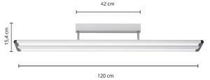 Stropní svítidlo Prios Yuela LED, DALI, 120 cm, bílé