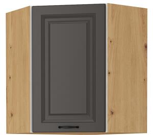 Rohová horní kuchyňská skříňka Sheila GR 58 x 58 GN 72 1F (dub artisan + grafit). 1040900
