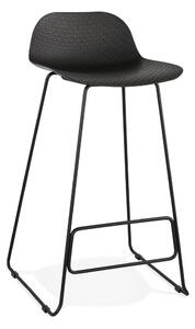 Černá barová židle s černými nohami Kokoon Slade, výška sedu 76 cm