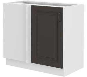 Dolní kuchyňská skříňka Sheila 105 ND 1F BB (bílá + grafit). 1040930