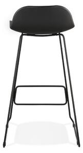 Černá barová židle s černými nohami Kokoon Slade, výška sedu 76 cm