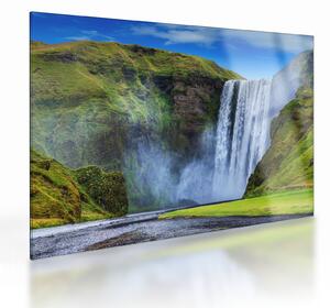 Skleněný obraz - Vodopád Seljalandsfoss (70x50 cm)