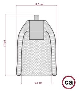 Creative cables Kovové klecové stínidlo Ghostbell s objímkou E27 Barva komponentu: Černá-Chromovaná