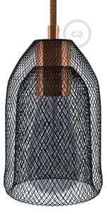 Creative cables Kovové klecové stínidlo Ghostbell s objímkou E27 Barva komponentu: Černá-Mosaz