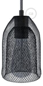 Creative cables Kovové klecové stínidlo Ghostbell s objímkou E27 Barva komponentu: Černá-Chromovaná