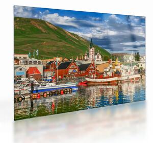 Skleněný obraz - Húsavík (70x50 cm)