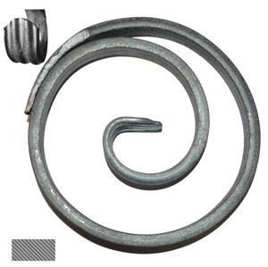 K 5161 - kovyný šnek, kovaný prvek, element, ozdoba pro kované ploty, brány, branky, zábradlí a mříže rozměr: Ø120, 12x6