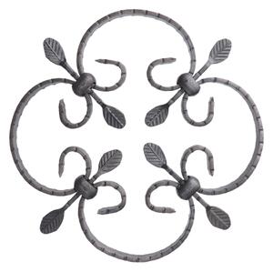 K 5502 5 - kovaný ornament, ozdoba pro kované ploty, brány, zábradlí a mříže rozměr: 250x250,12x6