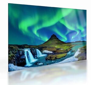 Skleněný obraz - Kirkjufell, Island (70x50 cm)