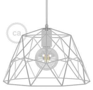 Creative cables Kovový stínidlový rám Dome XL s objímkou E27 Barva komponentu: Bílá