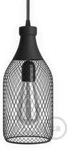 Creative cables Kovový stínidlový rám ve tvaru lahve Jéroboam Barva komponentu: Černá