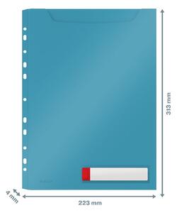Modré velkokapacitní kancelářské desky Leitz Cosy, A4