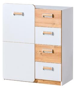Komoda Lavendon L6 (dub nash + bilá). Akce -10%