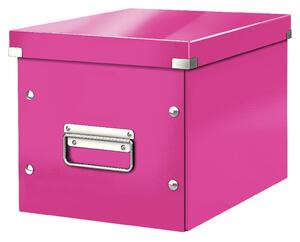 Růžová úložná krabice Leitz Office, délka 26 cm