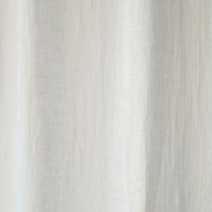 Bílý lněný lehký závěs s tunýlkem Linen Tales Daytime, 250 x 130 cm