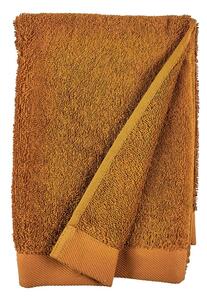 Oranžový ručník z froté bavlny Södahl Clay, 100 x 50 cm