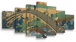 Obraz - Katsushika Hokusai, Ariwara no Narihirafrom the series One Hundred, Poems Explained by the Nurse (Hyakunin isshu uba ga etoki), reprodukce (210x100 cm)
