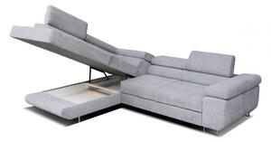 ANTEX MALIBU rozkládací sedací souprava s úložným prostorem světle šedá 277 x 70 - 89 x 203 cm