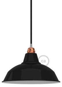 Creative cables Lesklé kovové stínidlo Bistrot pro objímku E27 s ⌀ 30 cm Barva komponentu: Bílá