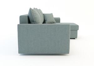 ANTEX APIS rozkládací sedačka s dvěmi úložnými prostory šedo - modrá 230 x 85 x 143 cm