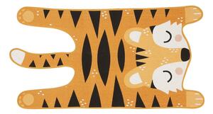 Oranžový dětský koberec z bavlny Södahl Theo Tiger, 62 x 120 cm