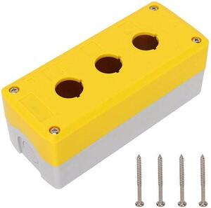 3-dveřové tlačítko box - Switch box ABS - Průmyslové ovládání - IP65 Vodotěsné - 22 mm - černá