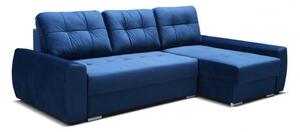 ANTEX FURLA rozkládací sedací souprava s dvěmi úložnými prostory modrá 245 x 72 - 96 x 144 cm