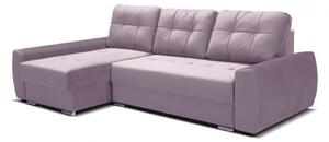 ANTEX FURLA rozkládací sedací souprava s dvěmi úložnými prostory růžová 245 x 72 - 96 x 144 cm