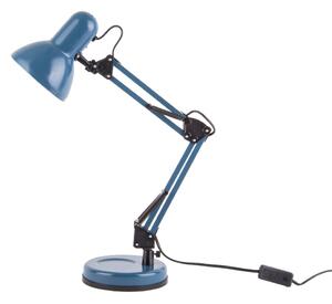 Modrá stolní lampa s černými detaily Leitmotiv Hobby, ø 12,5 cm