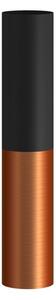Creative cables Tub-e14, bodový dvojitý kovový válec - stínidlo s objímkou E14 a s kroužky pro stínidlo Barva komponentu: Černá-Matná měď