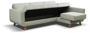 DOLMAR ARAMIS rohová rozkládací sedačka s úložným prostorem šedá 228 x 90 x 150 cm