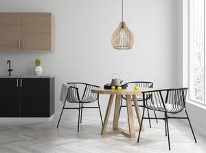 Sollux Lighting Aprilla závěsné svítidlo 1x60 W černá-dřevo SL.0639