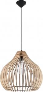 Sollux Lighting Aprilla závěsné svítidlo 1x60 W černá-dřevo SL.0639