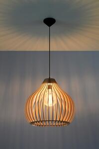 Sollux Lighting Aprilla závěsné svítidlo 1x60 W černá-dřevo SL.0639