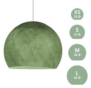 Creative cables Stínidlo tvaru kupole z polyesterového vlákna - 100% vyrobené ručně Barva komponentu: Olivově Zelená, Velikost ⌀: L - 42cm