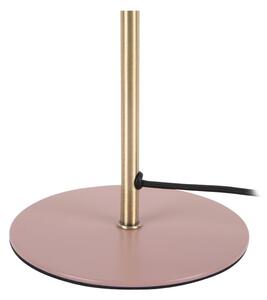 Růžová stolní lampa s detaily ve zlaté barvě Leitmotiv Bonnet