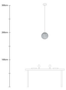 Creative cables Stínidlo tvaru koule z polyesterového vlákna - 100% vyrobené ručně Barva komponentu: Bílá, Velikost ⌀: XS - 25cm