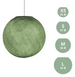 Creative cables Stínidlo tvaru koule z polyesterového vlákna - 100% vyrobené ručně Barva komponentu: Olivově Zelená, Velikost ⌀: M - 35cm