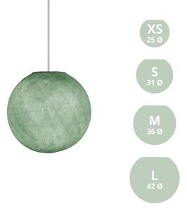 Creative cables Stínidlo tvaru koule z polyesterového vlákna - 100% vyrobené ručně Barva komponentu: Zelená, Velikost ⌀: XS - 25cm