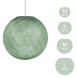 Creative cables Stínidlo tvaru koule z polyesterového vlákna - 100% vyrobené ručně Barva komponentu: Zelená, Velikost ⌀: M - 35cm
