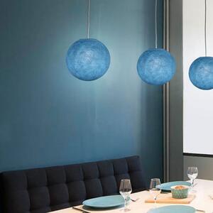 Creative cables Stínidlo tvaru koule z polyesterového vlákna - 100% vyrobené ručně - promo Barva komponentu: Světle modrá, Velikost ⌀: XS - 25cm