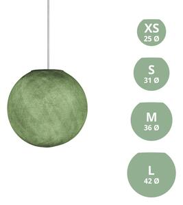 Creative cables Stínidlo tvaru koule z polyesterového vlákna - 100% vyrobené ručně Barva komponentu: Olivově Zelená, Velikost ⌀: XS - 25cm