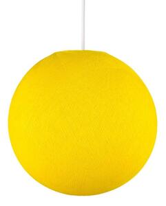 Creative cables Stínidlo tvaru koule z polyesterového vlákna - 100% vyrobené ručně - promo Barva komponentu: Žlutá, Velikost ⌀: XS - 25cm