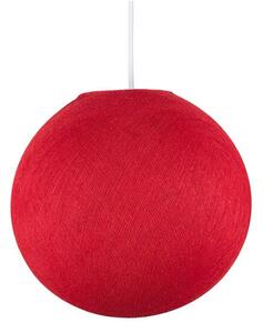 Creative cables Stínidlo tvaru koule z polyesterového vlákna - 100% vyrobené ručně - promo Barva komponentu: Červená, Velikost ⌀: XS - 25cm