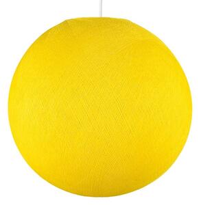 Creative cables Stínidlo tvaru koule z polyesterového vlákna - 100% vyrobené ručně - promo Barva komponentu: Žlutá, Velikost ⌀: M - 35cm