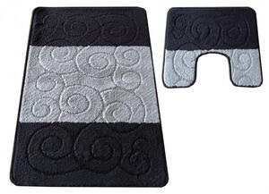 Sada koupelnových koberečků Montana Sile černá