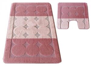 Sada koupelnových koberečků Montana Edremit XL růžová