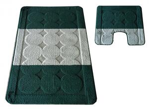 Sada koupelnových koberečků Montana Edremit XL zelená