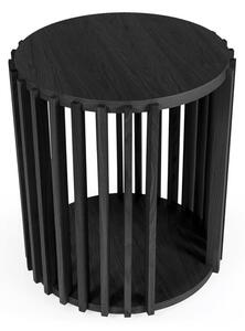 Černý odkládací stolek Woodman Drum, ø 53 cm