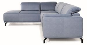 STAGRA BUSTO rozkládací sedací souprava s úložným prostorem PRAVÁ šedo-modrá 275 x 81 - 96 x 225 cm